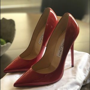 Red Jimmy Choo Anouk 120 pumps